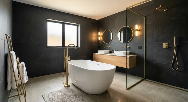 Moderne Badsanierung mit hochwertigen Materialien